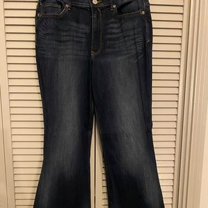 High waisted wide leg jeans